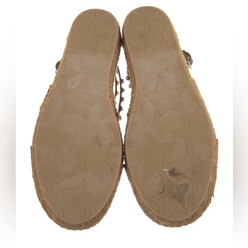 Jimmy Choo Denise leather espadrille sandals EU 38 tan brown